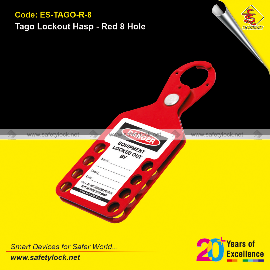 aluminium tago labelled lockout hasp