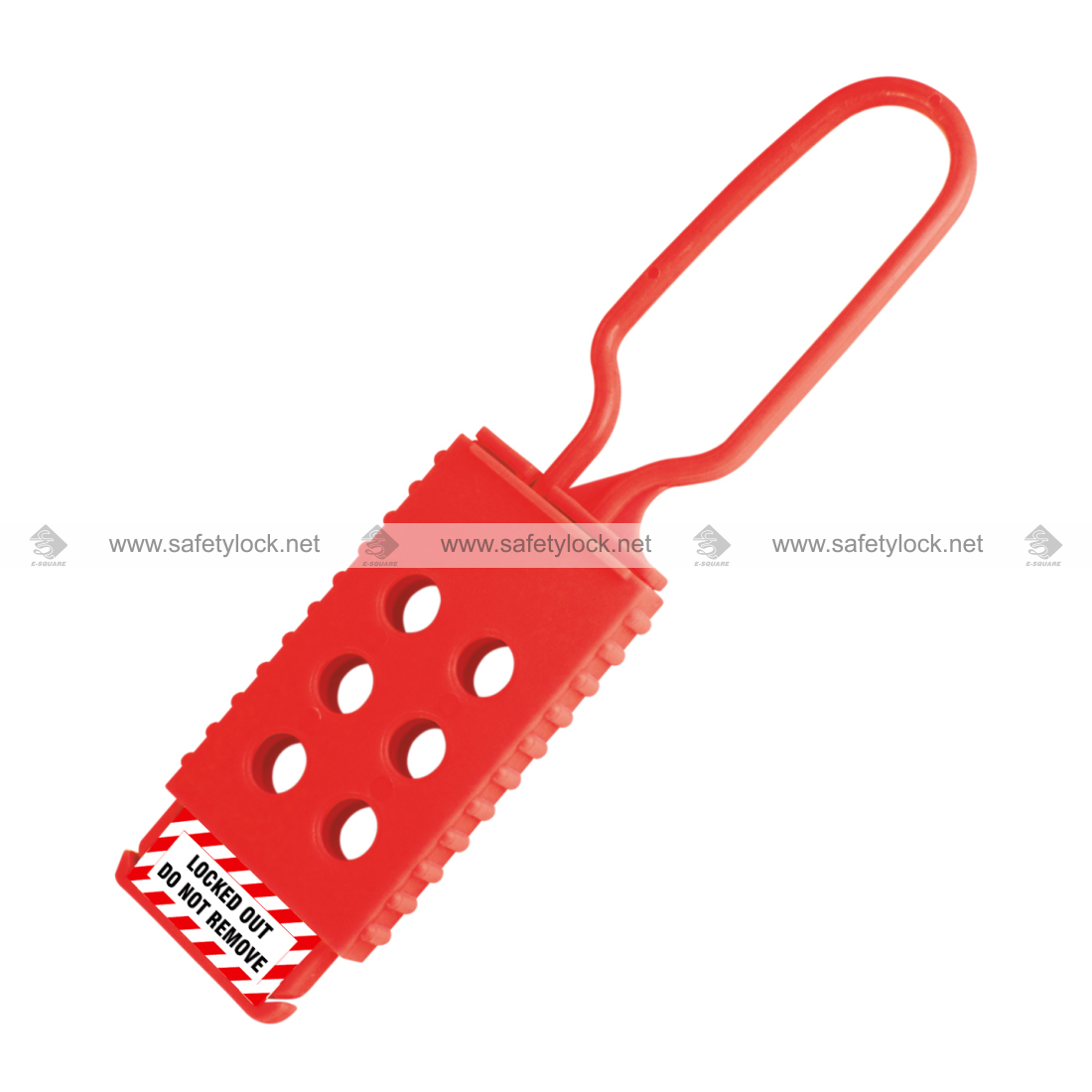 de-electric lockout hasp for electrical lockout