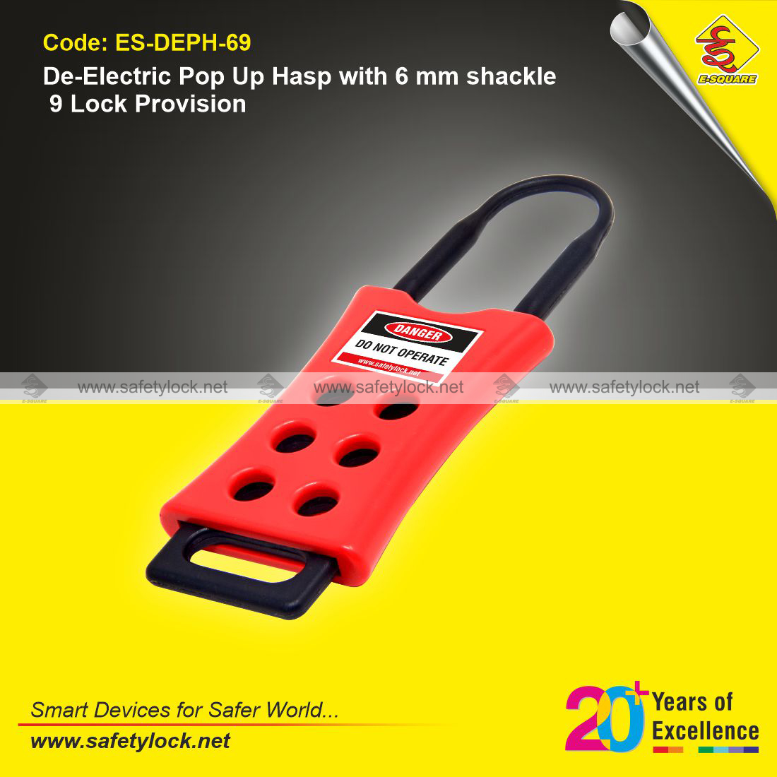 de-electric pop-up hasp with 6 mm shackle