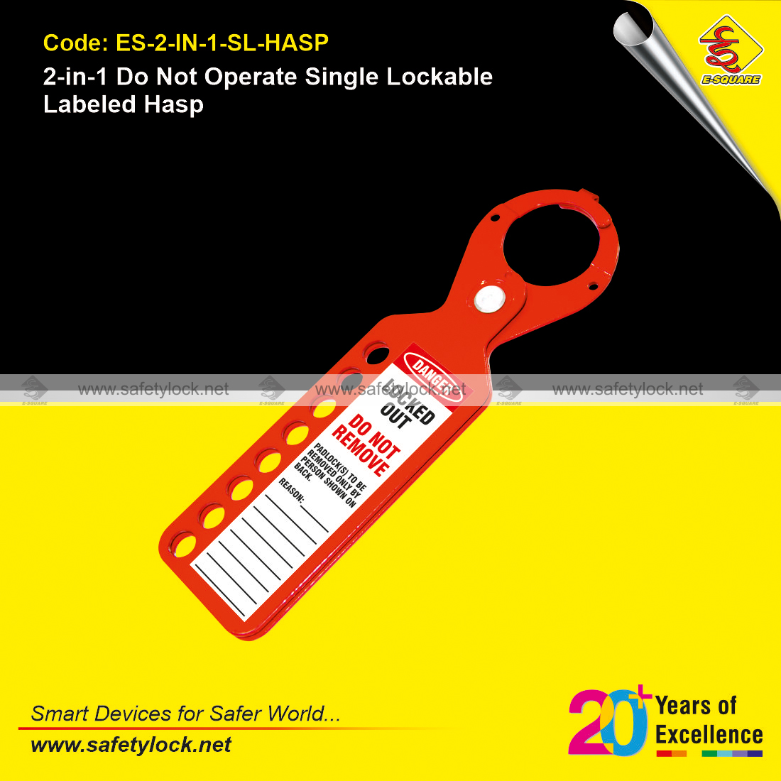 labelled lockout hasp