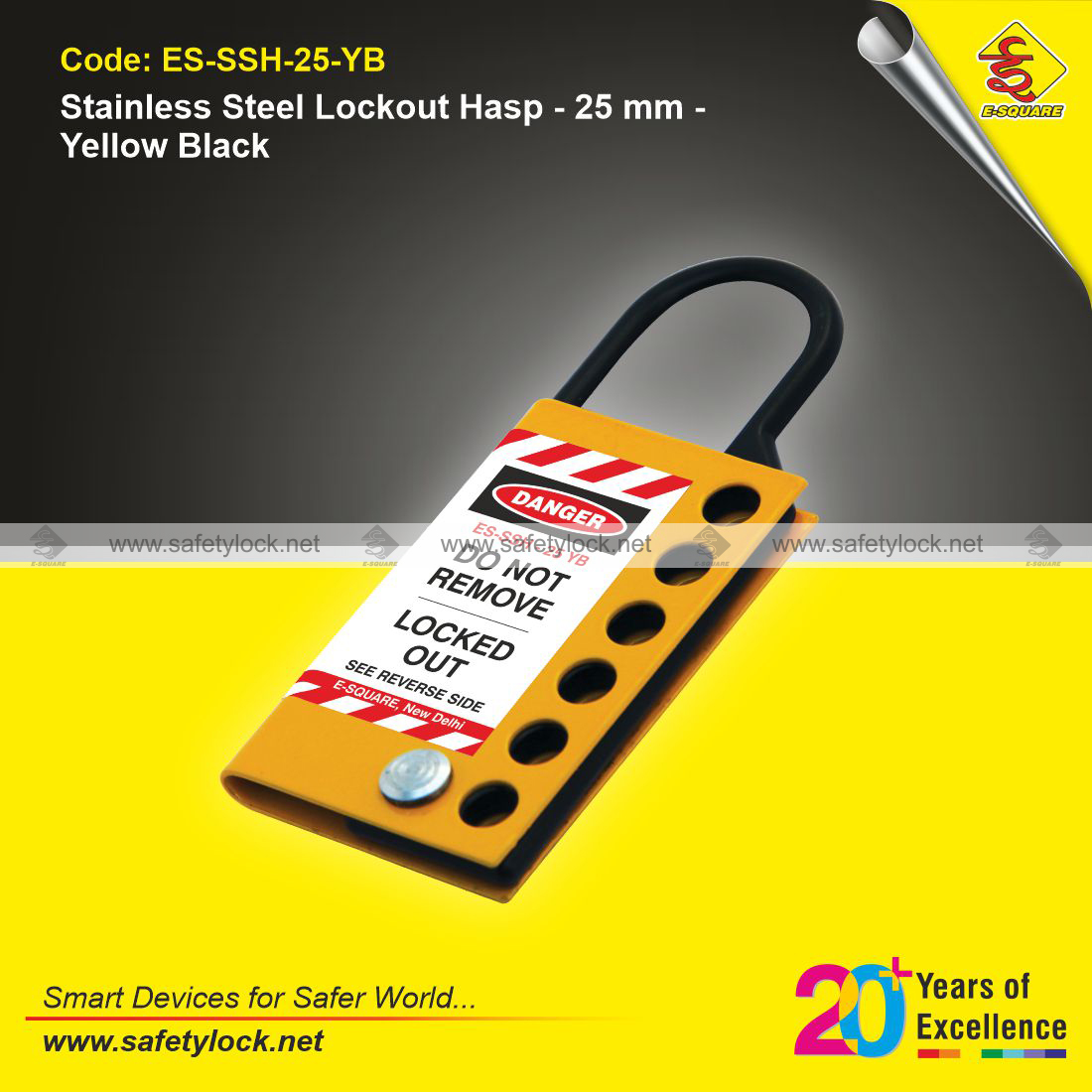 lockout hasp yellow and black color