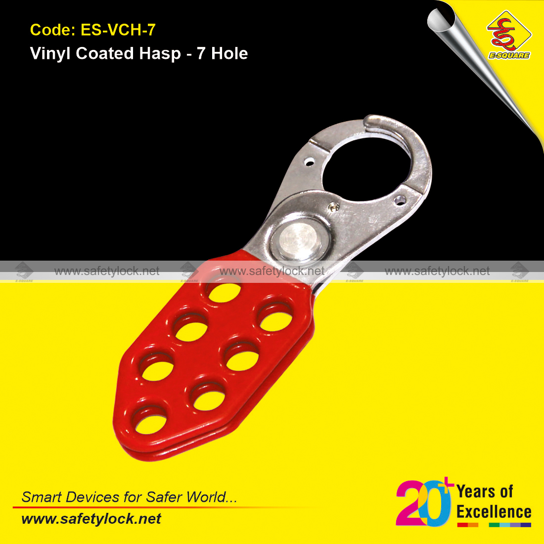 LOTO hasp vinyl coated 7 holes