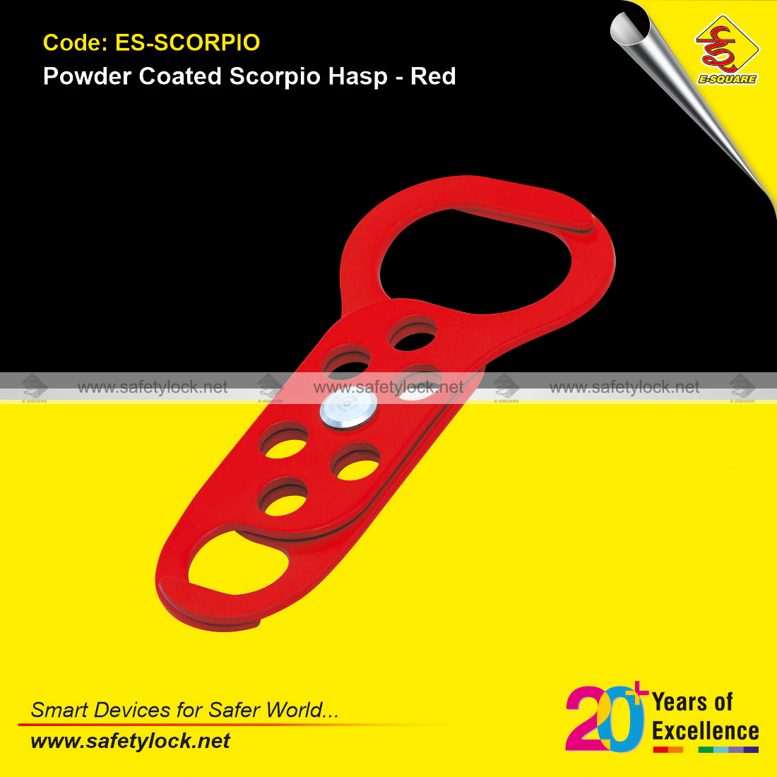 powder coated scorpio hasp-red