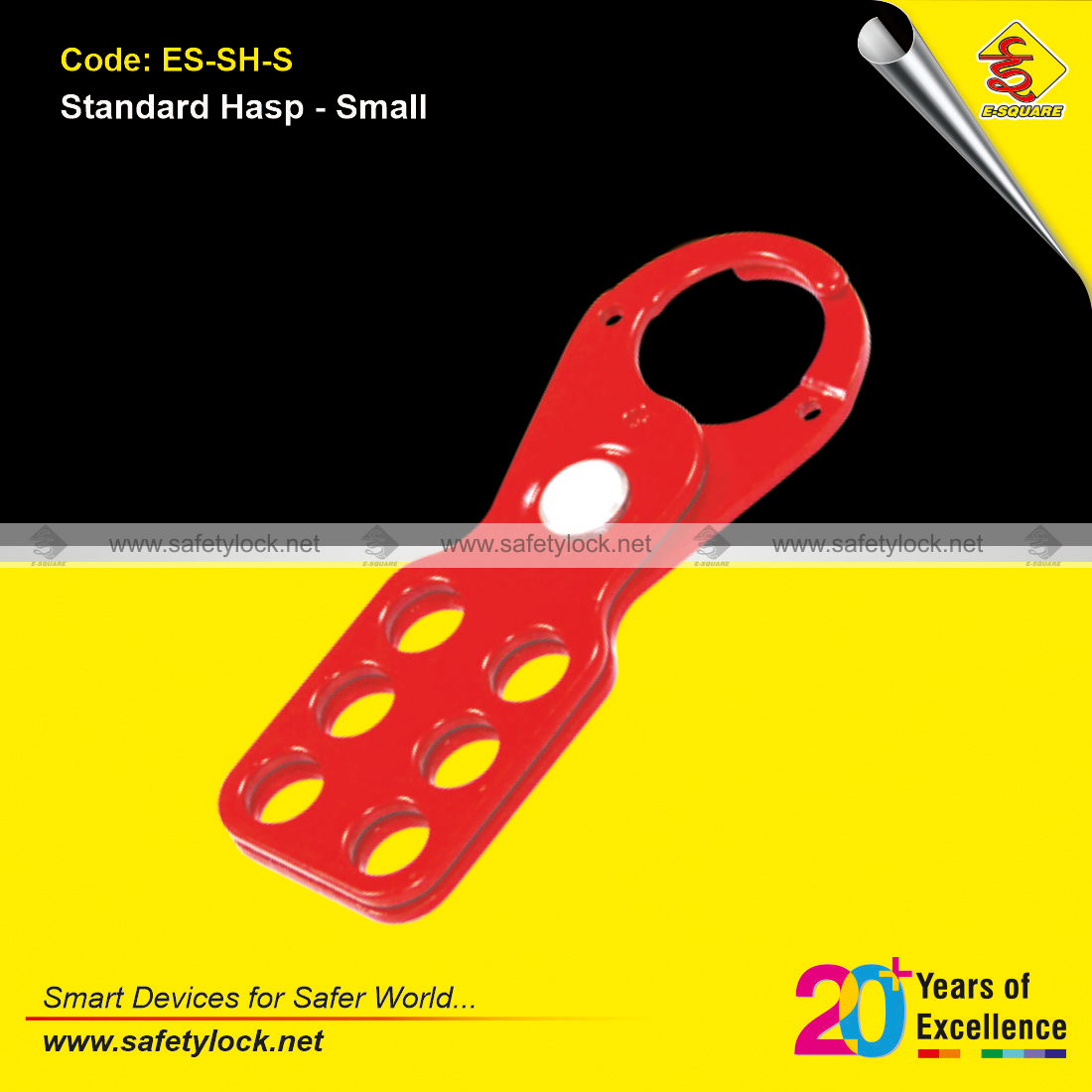 standard steel lockout hasp powder coated small