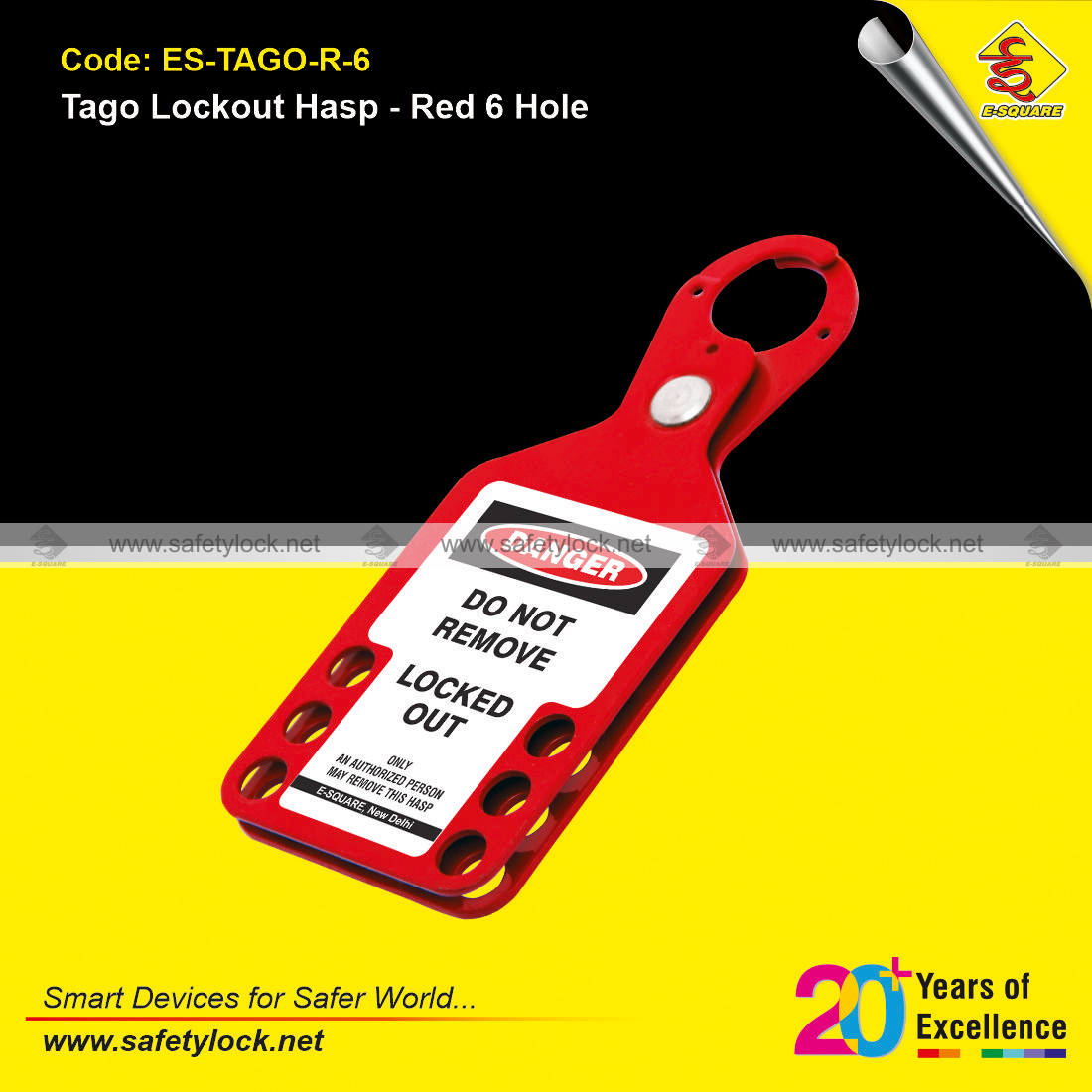 tago lockout hasp with 6 holes