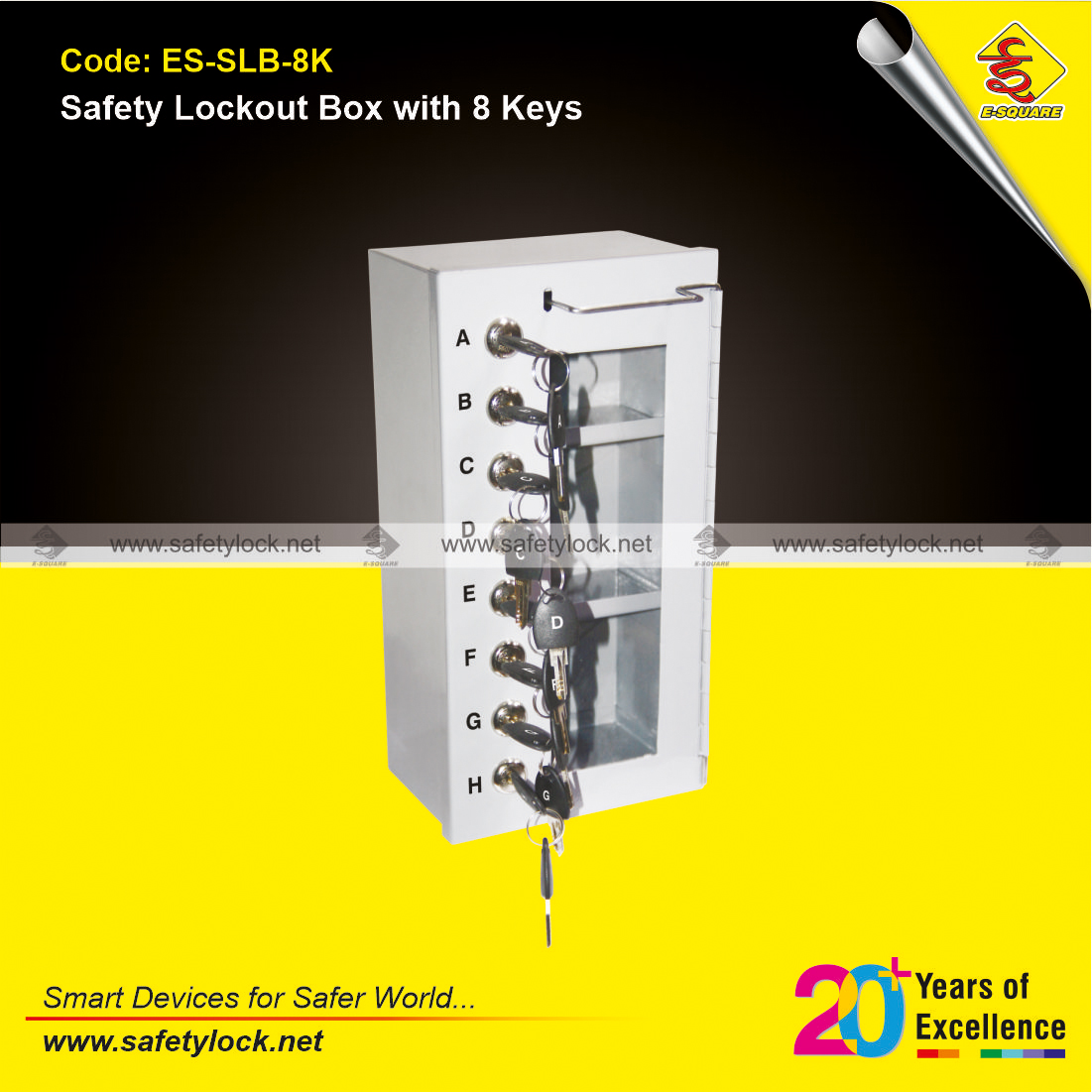 8 keys safety lockout box for group lockout procedure