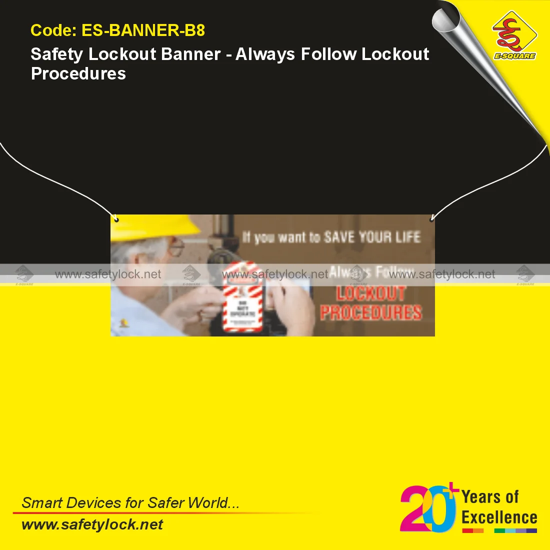 always follow lockout procedures safety banner