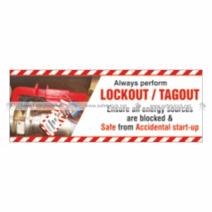 always perform lockout tagout banner