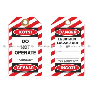 <b>Customized</b> Lockout Tags - <b>Danger Equipment Locked Out</b>