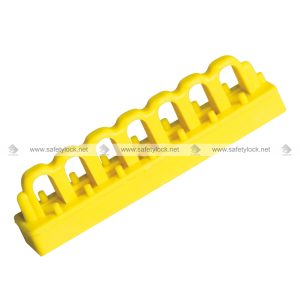 blocking bar lockout device for electrical panel switches