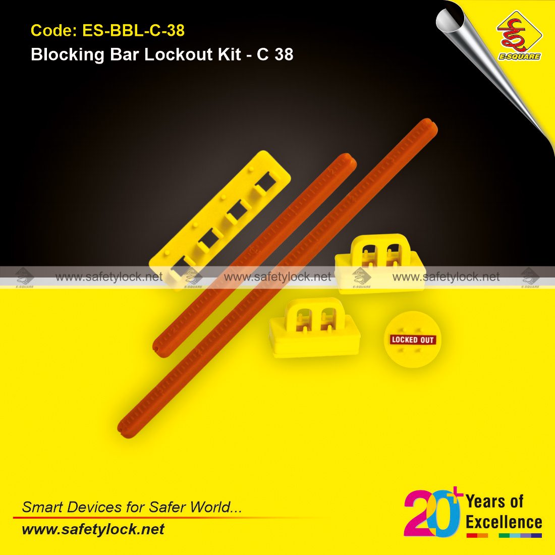 blocking bar lockout kit for electrical panel lockout tagout