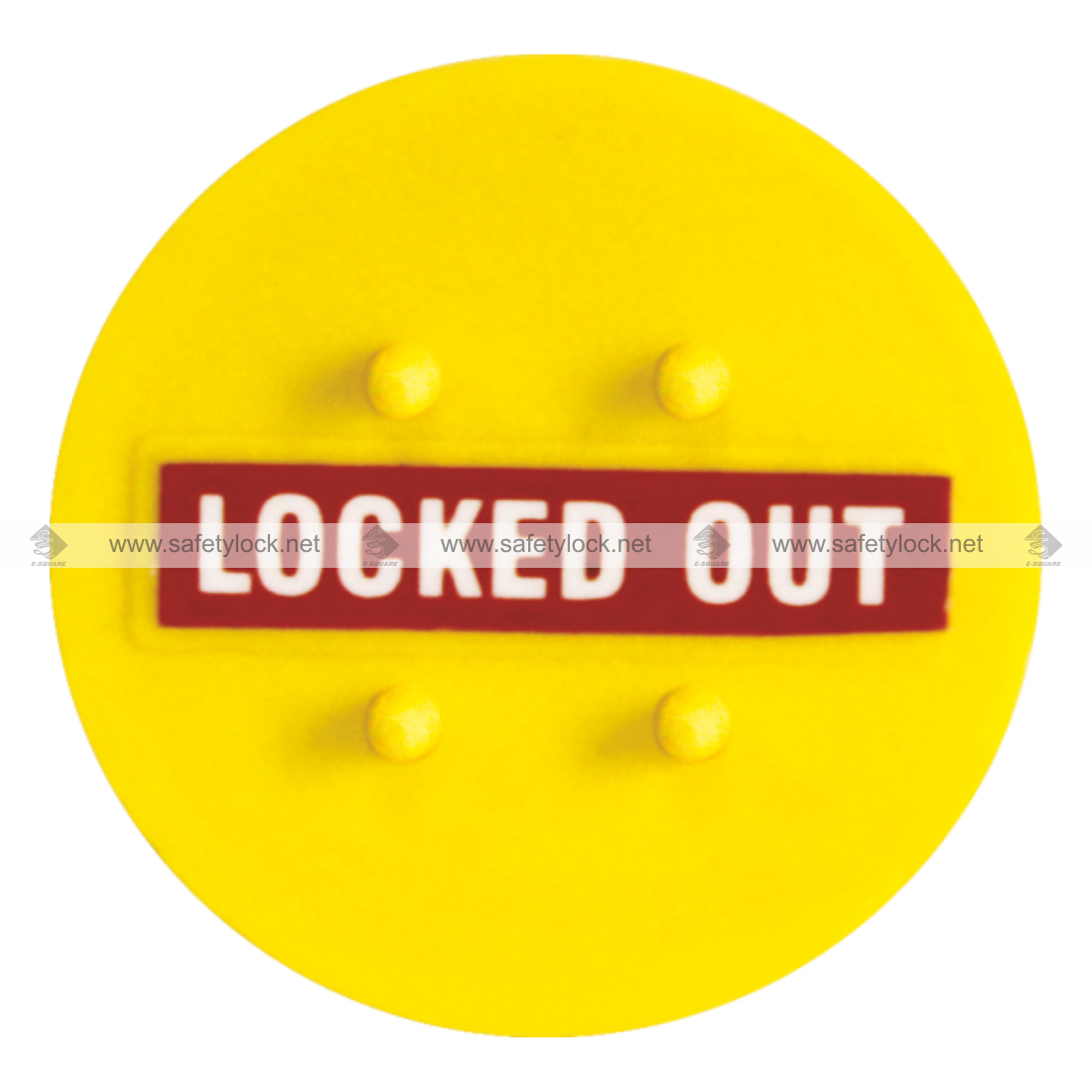 circular blocking bar to lockout touch buttons on electrical panel