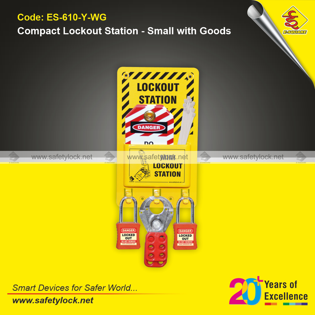 compact lockout station yellow color