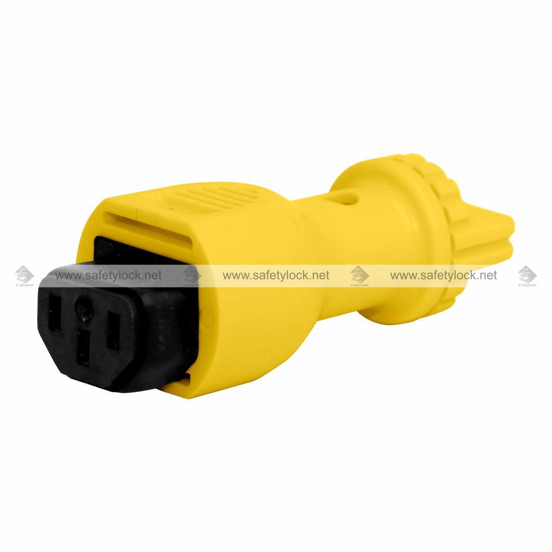 computer cord power lockout device yellow color