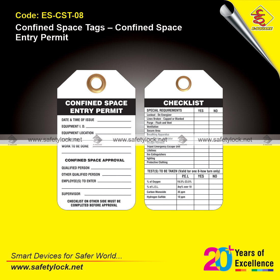 confined space checklist tags
