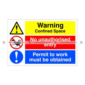 confined space lockout cover sign -no unauthorised entry