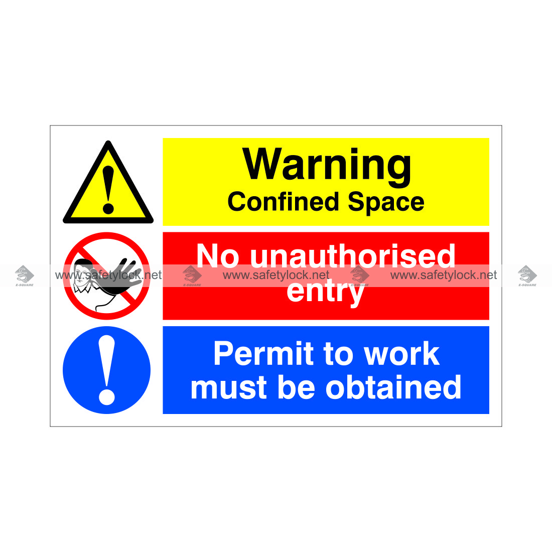 confined space lockout cover sign -no unauthorised entry