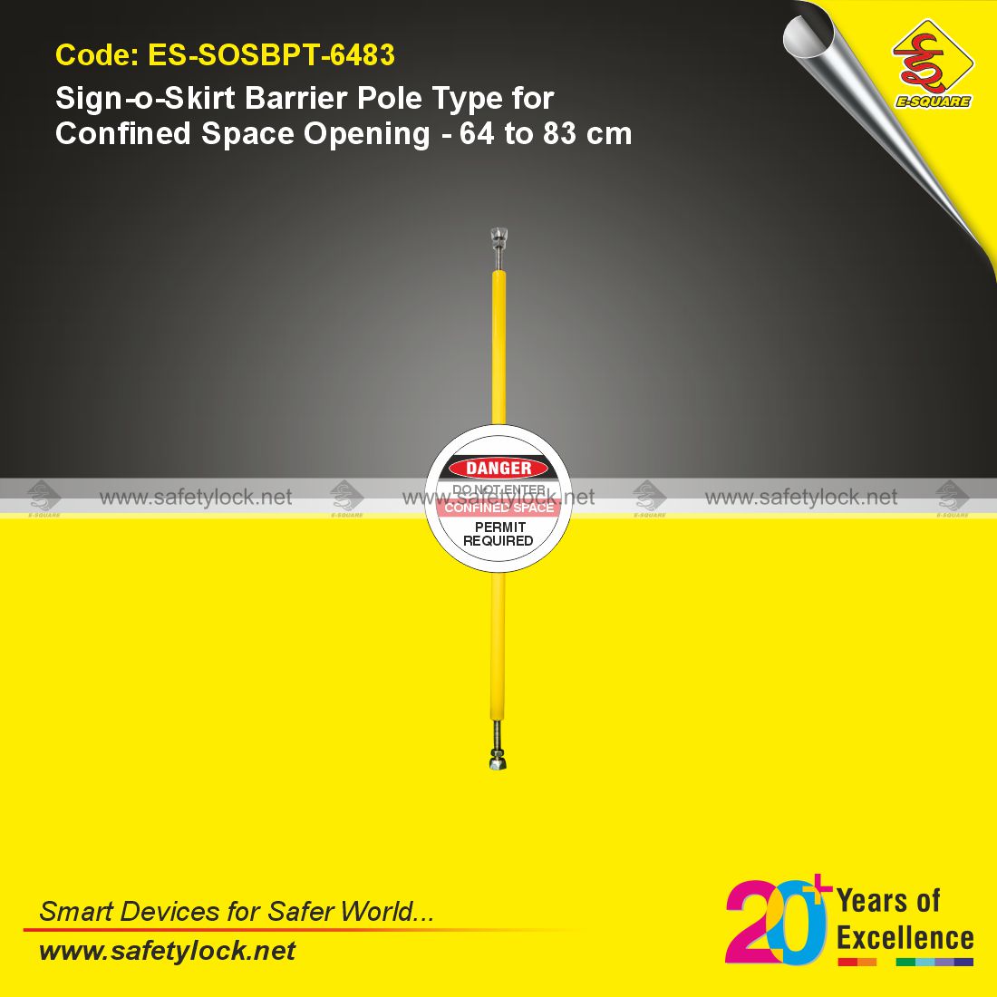 confined space pole type skirt barrier supplier