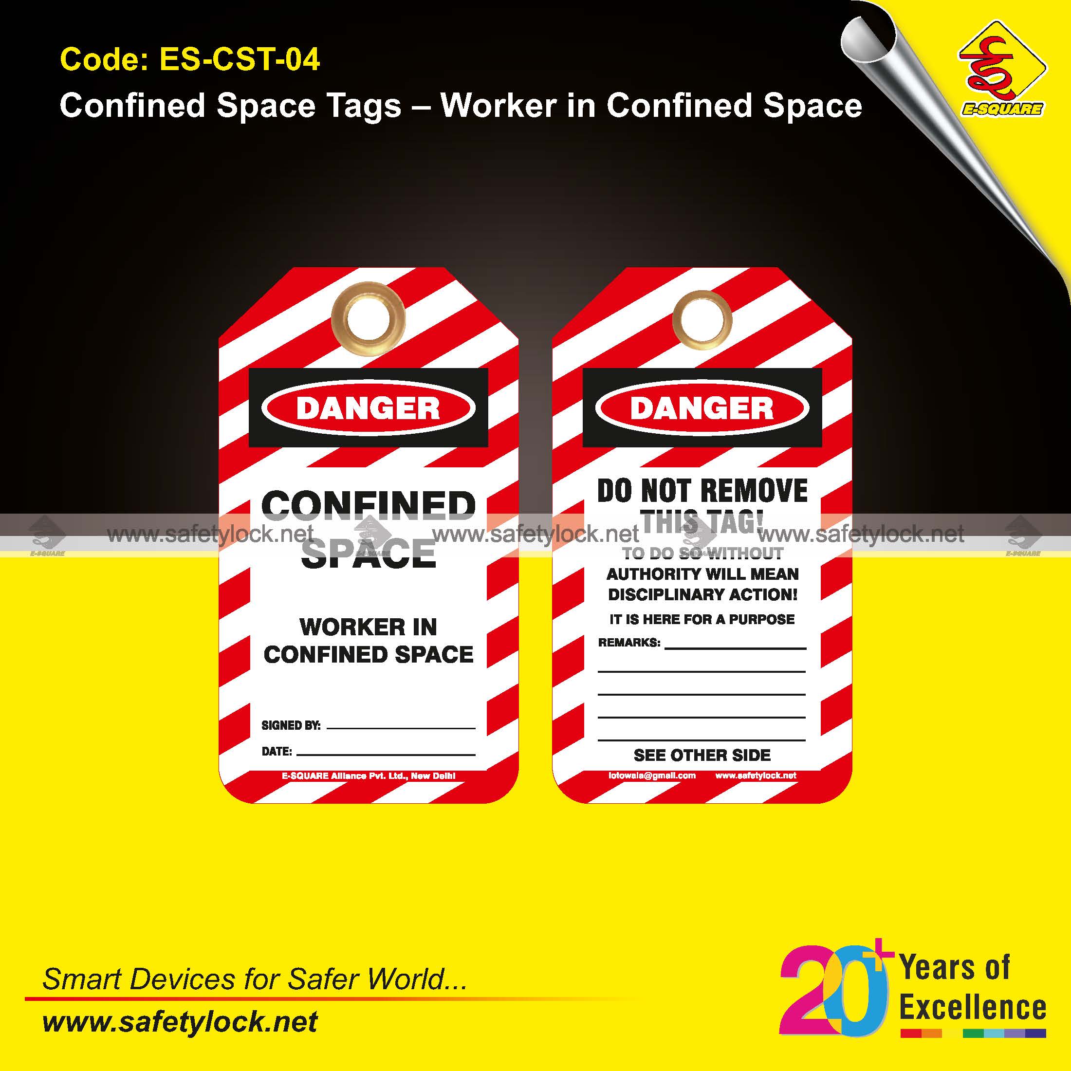 confined space tags for safety