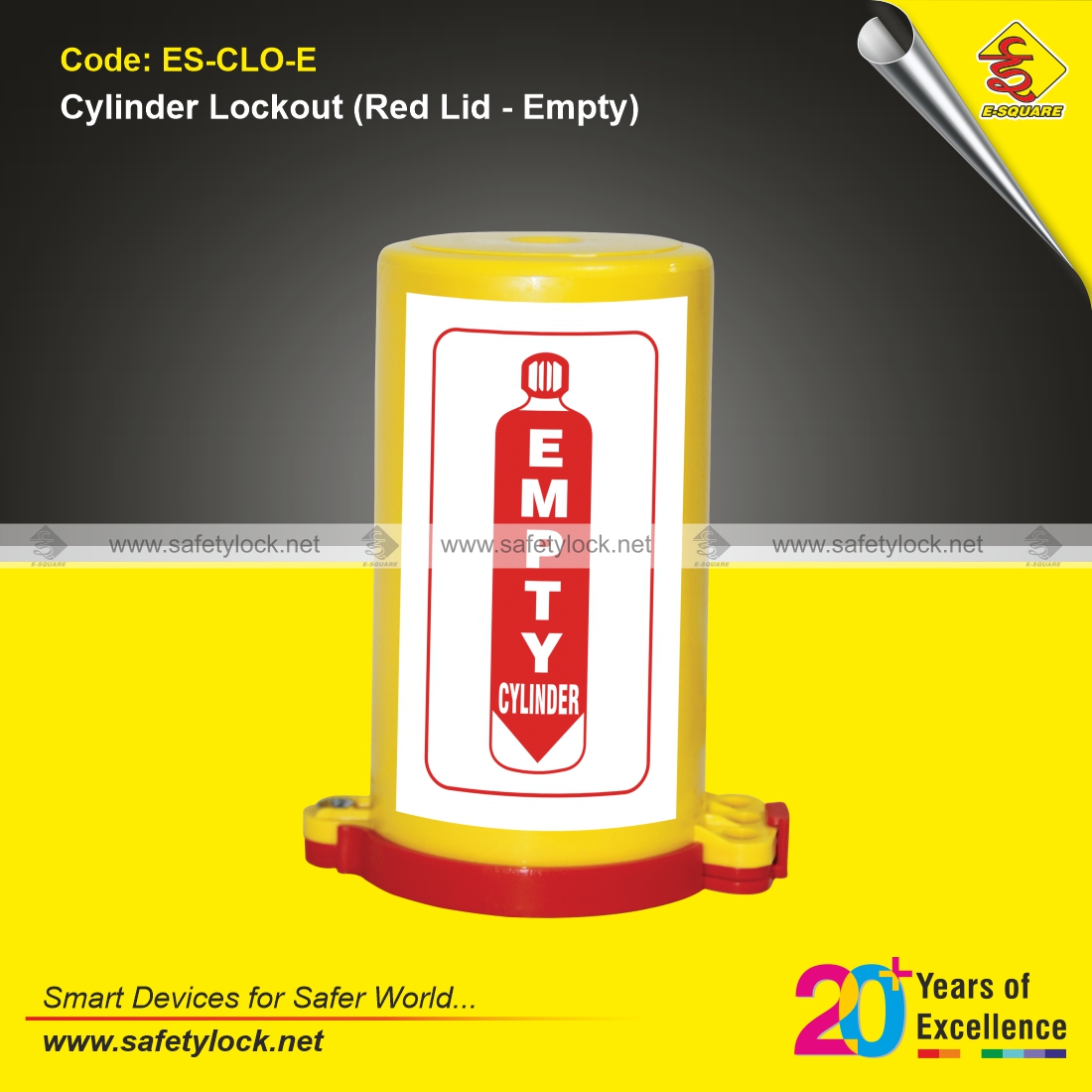 cylinder lockout device red lid empty