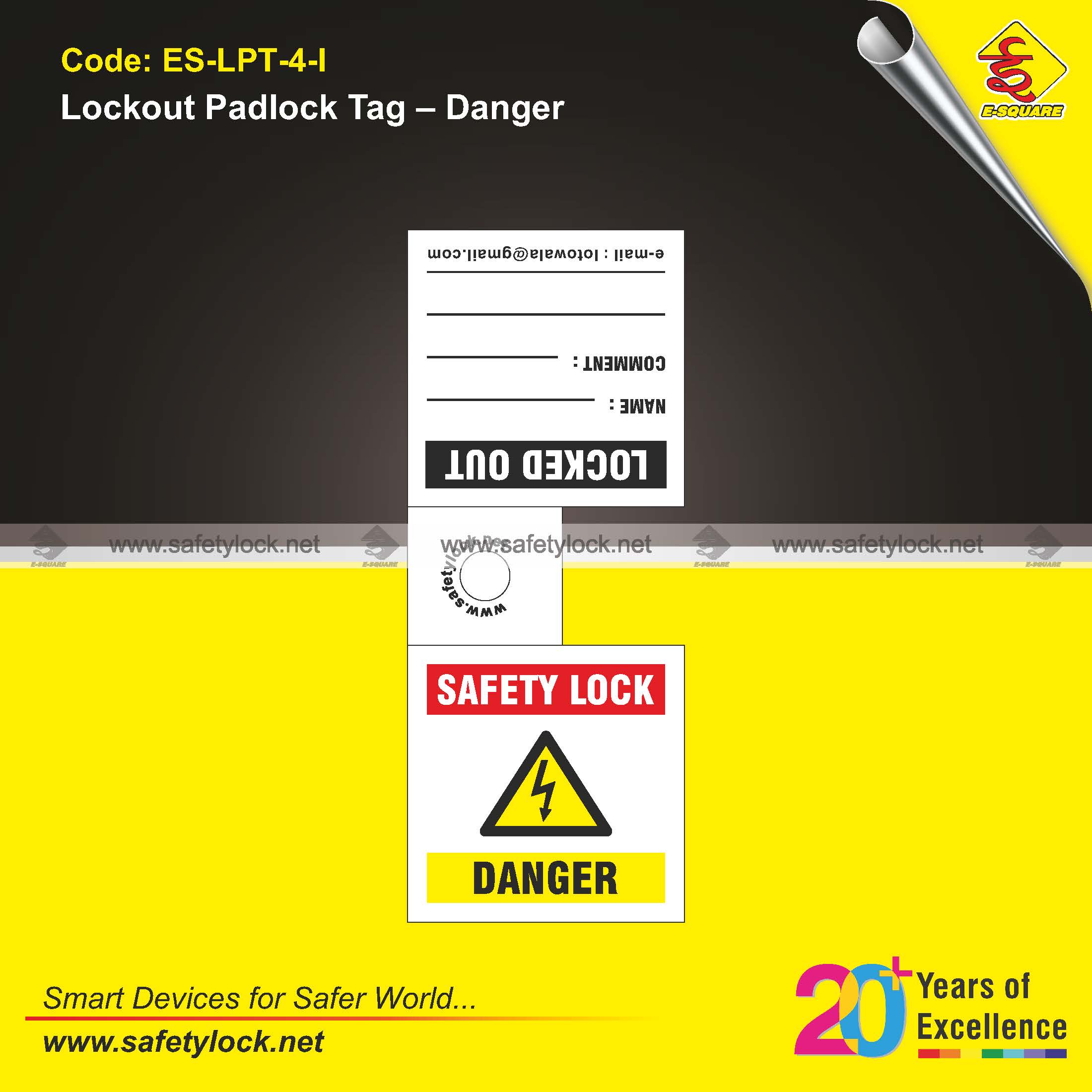 danger LOTO padlock tags