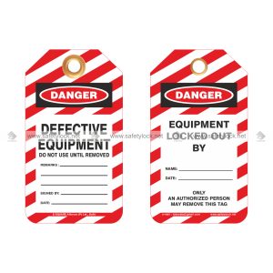 defective equipment safety lockout tags