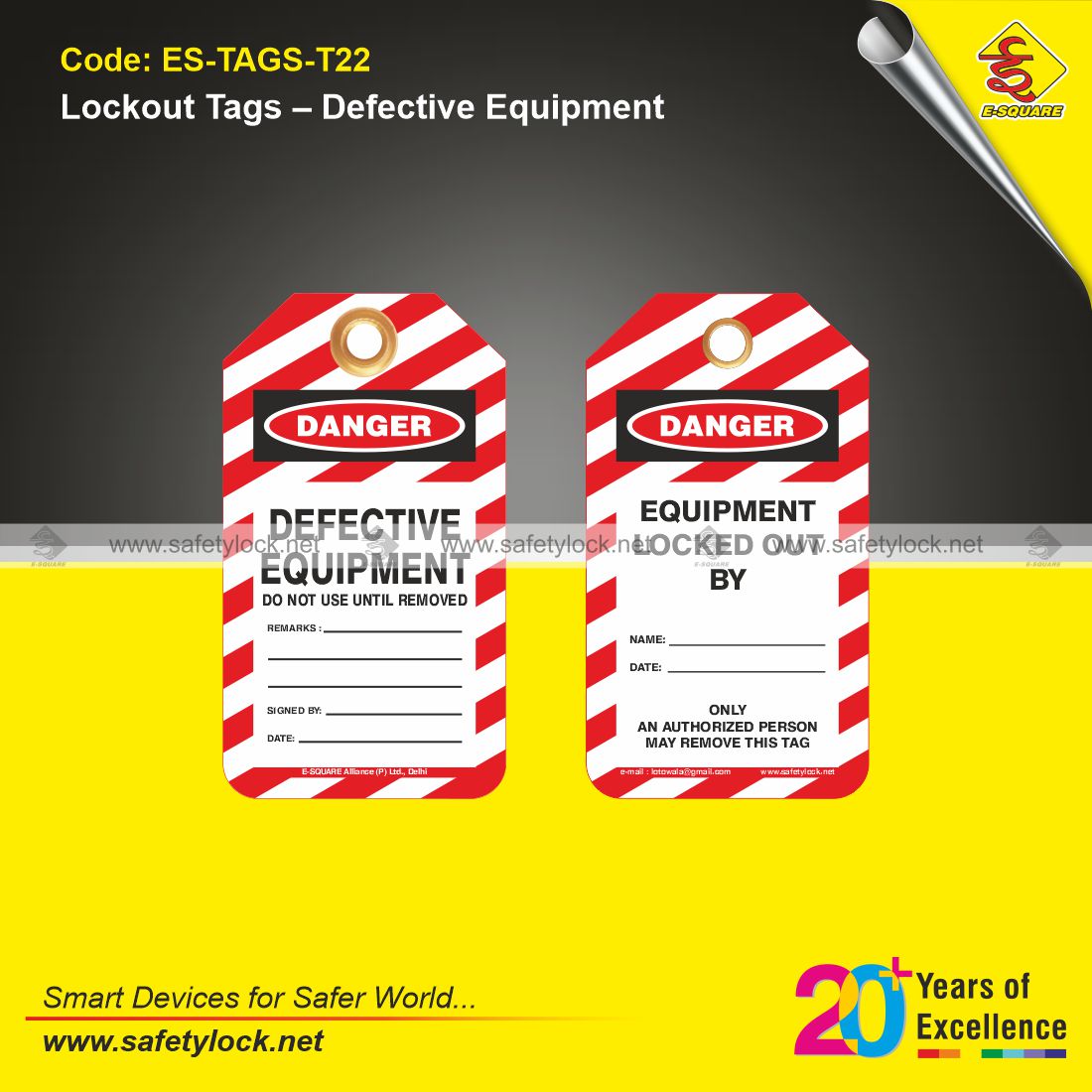 defective equipment safety tags