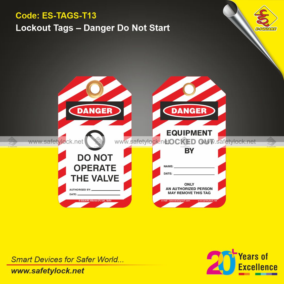 do not operate the valve safety tags