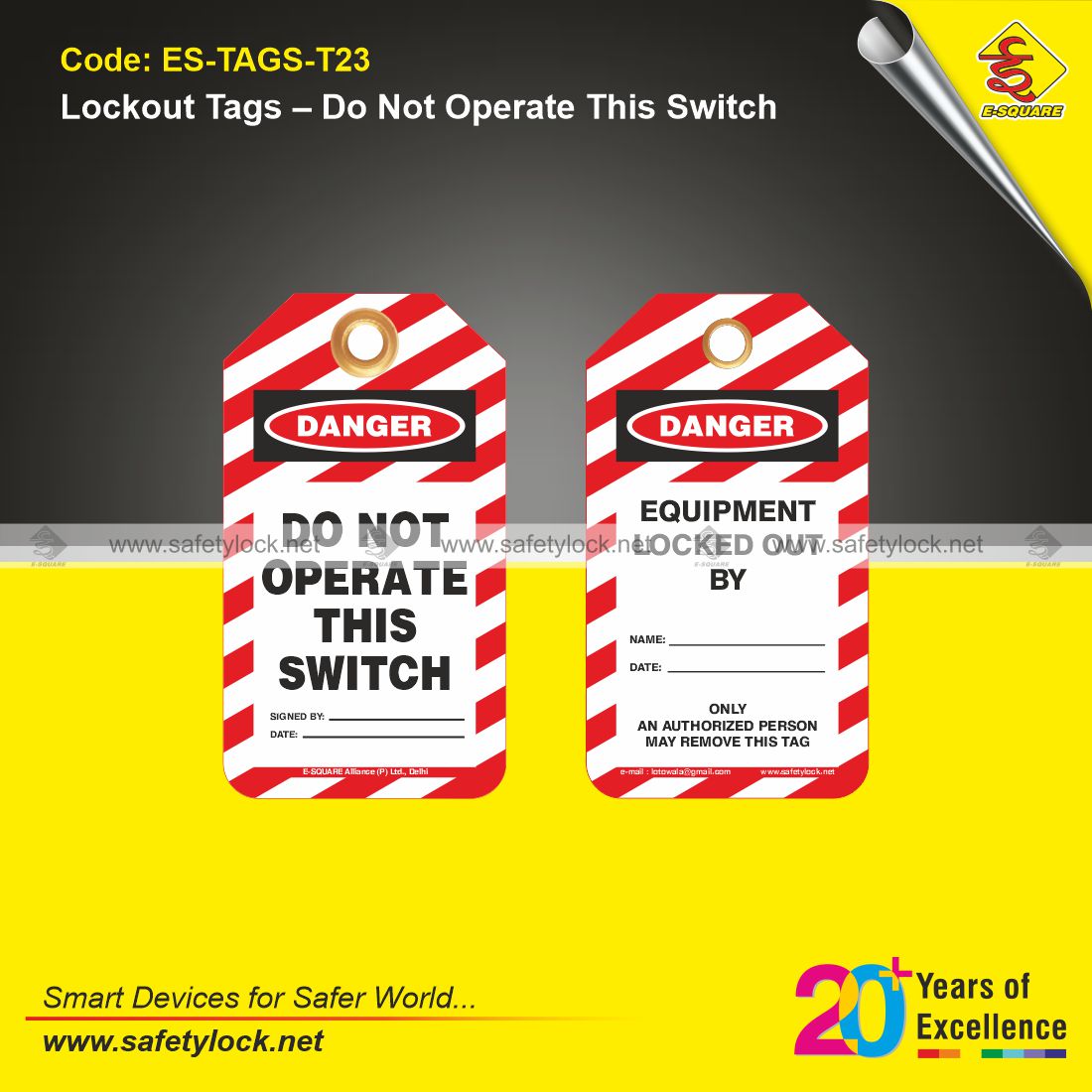 do not operate this switch tag
