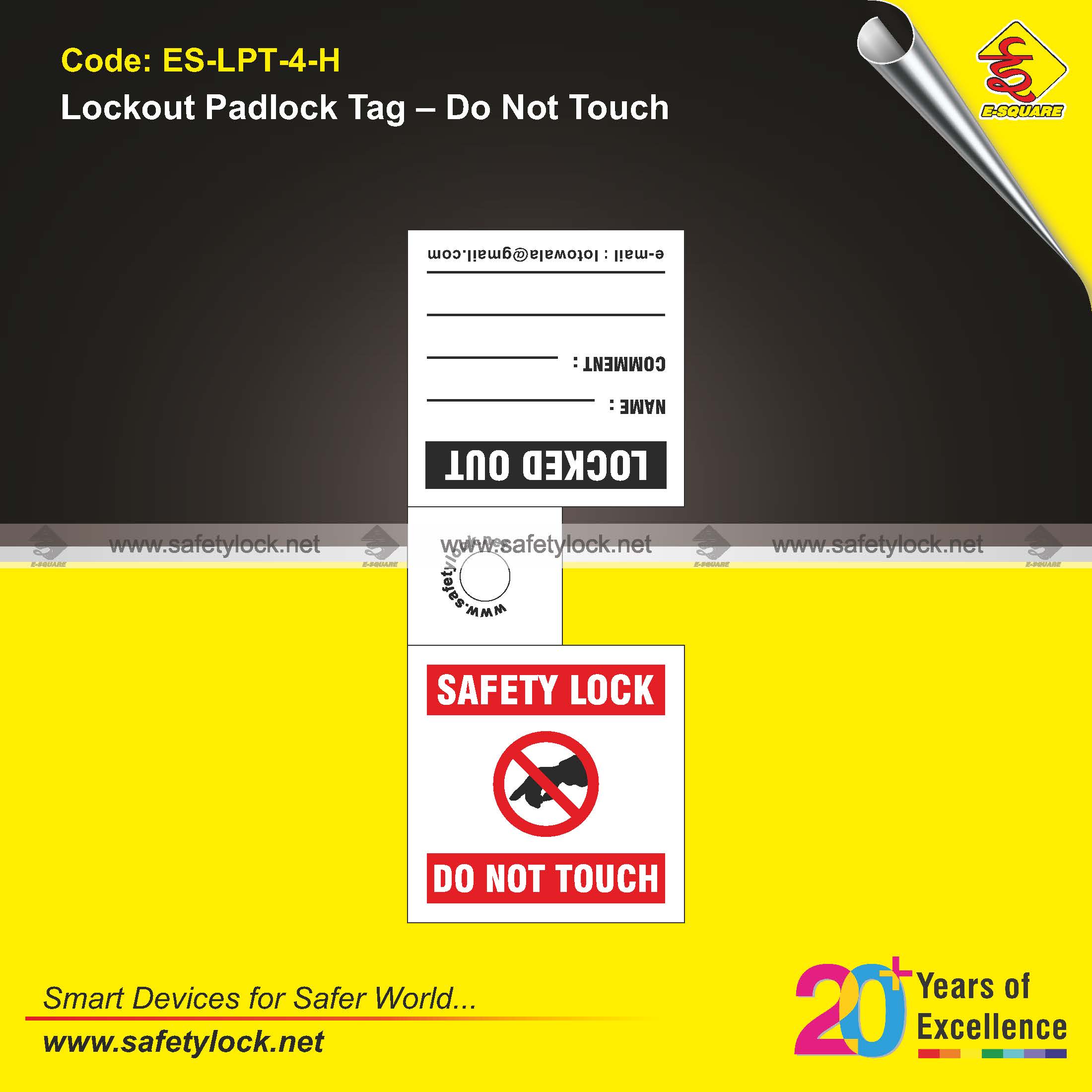 do not touch safety padlock tags