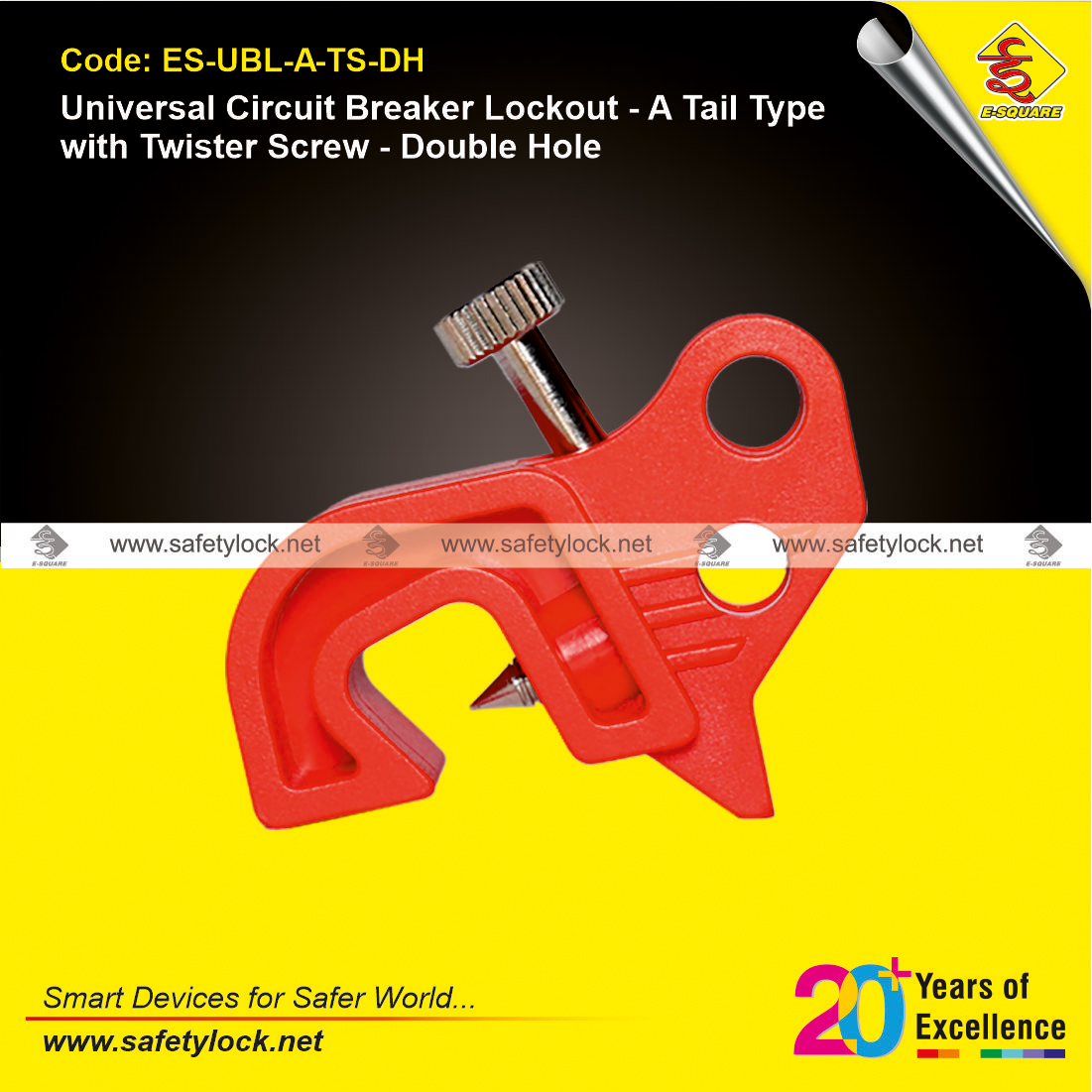 double hole universal circuit breaker lockout with twister screw