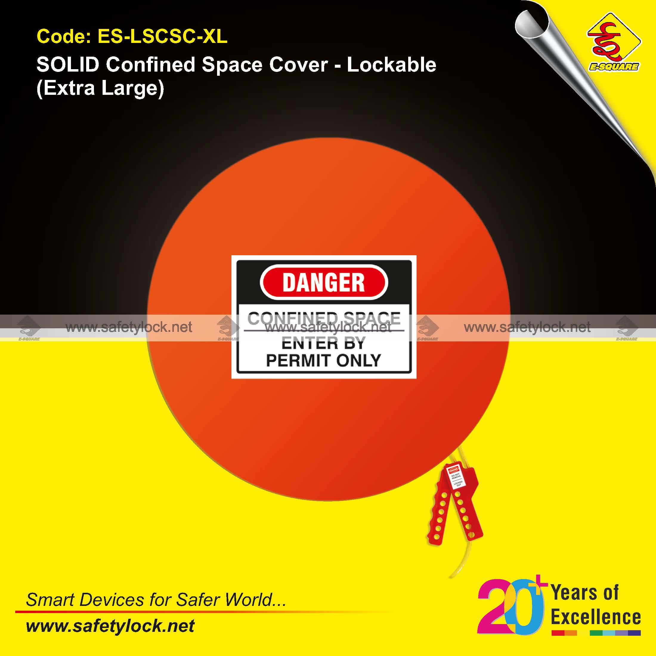 E-Square confined space lockout cover