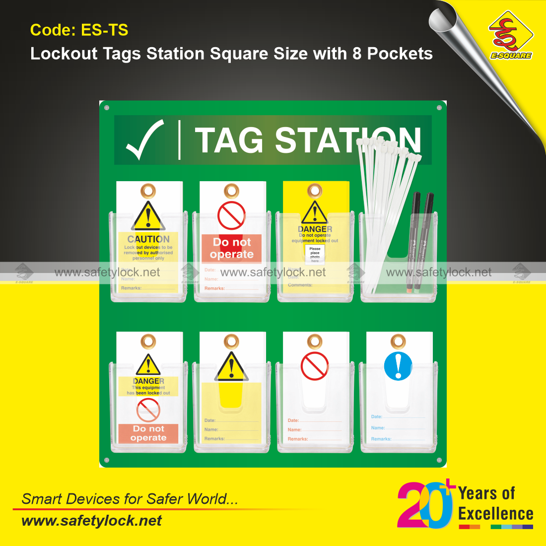 E-Square lockout tags station