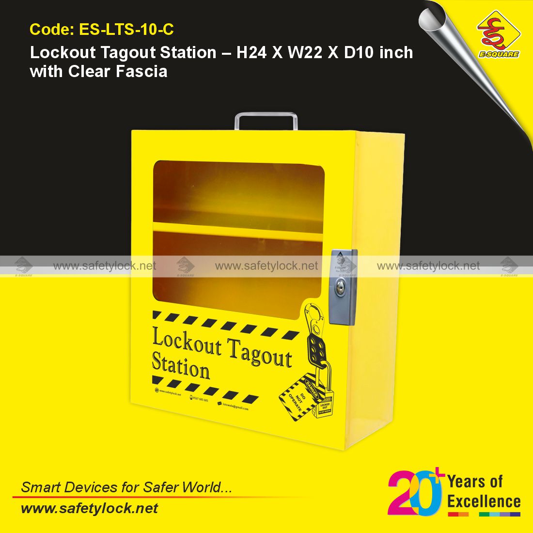 E-Square LOTO station with clear fascia