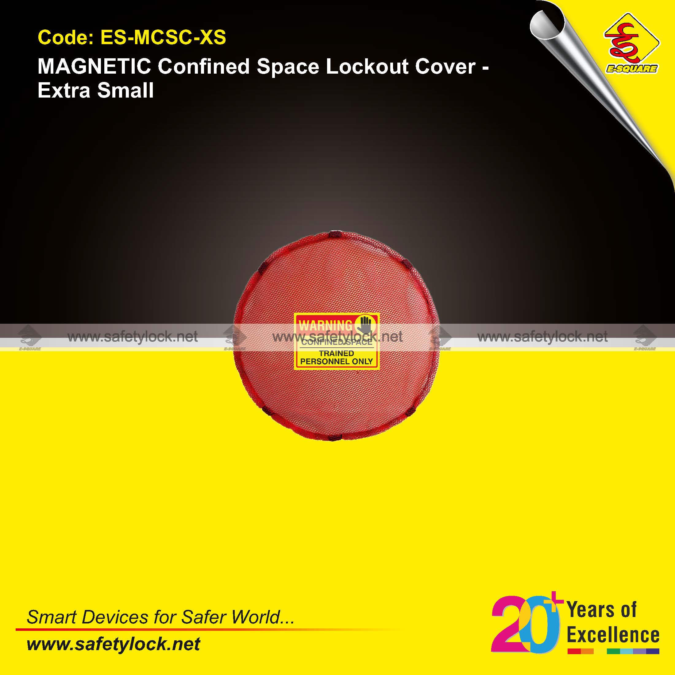 E-Square magnetic confined space lockout cover