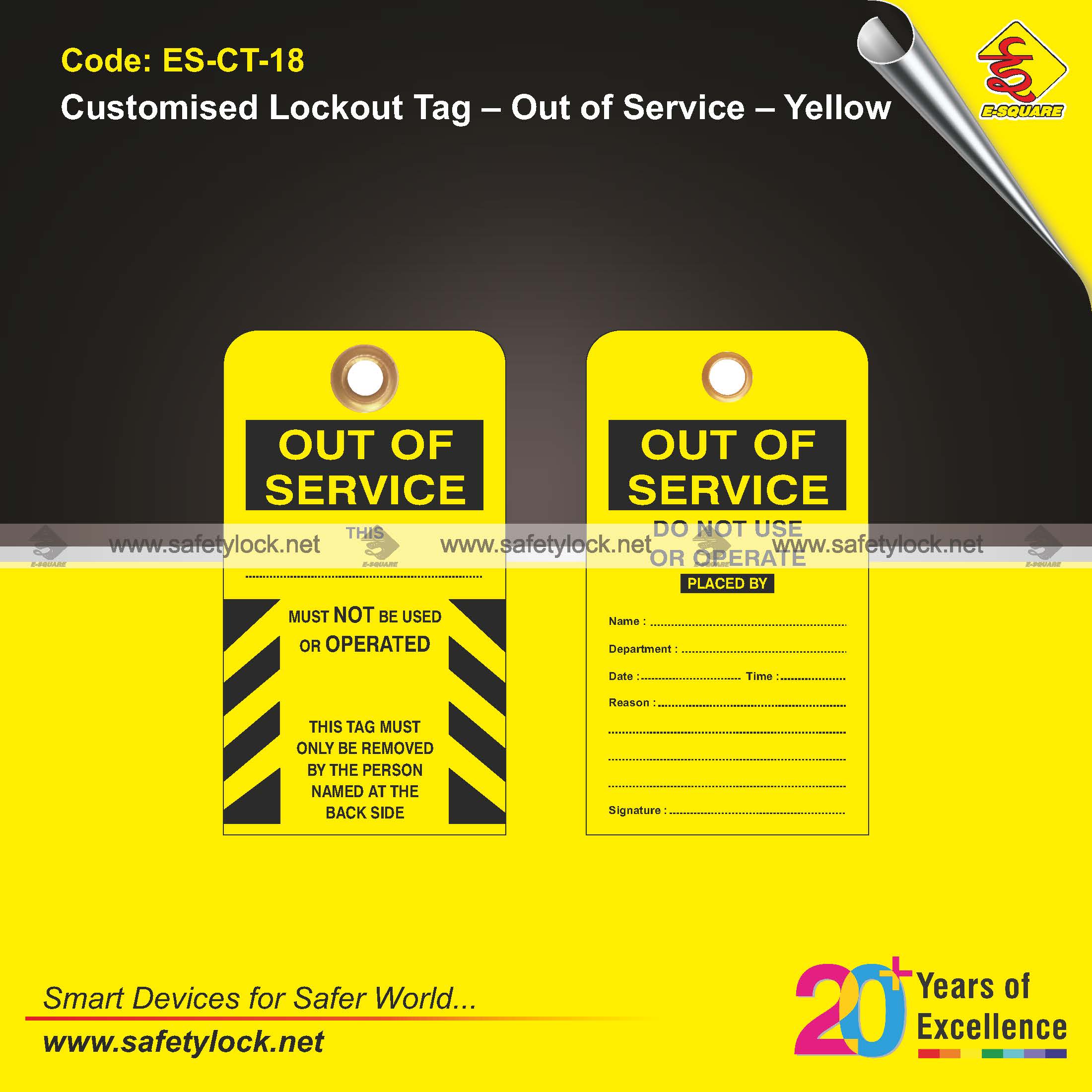 E-Square out of service tags