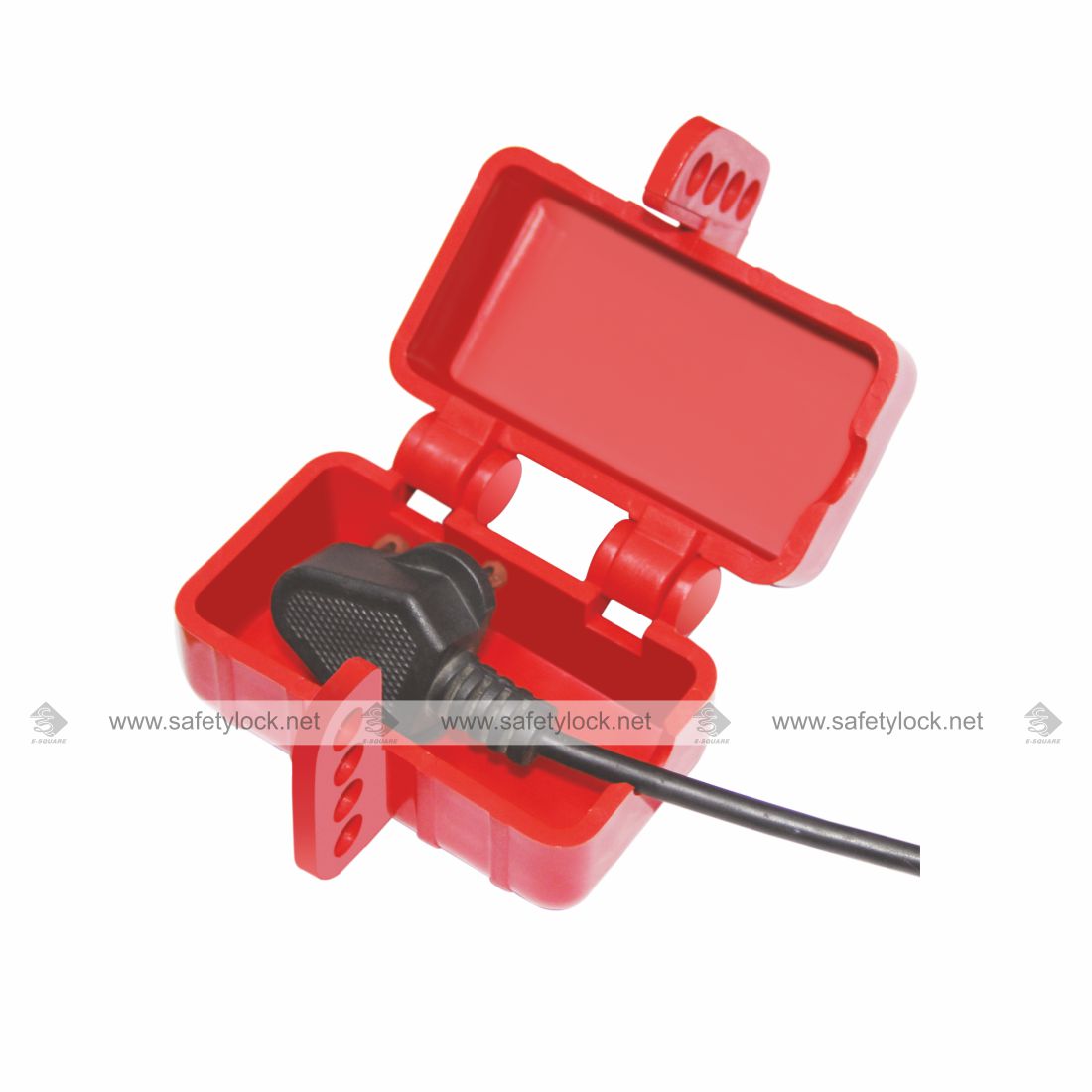 E-Square plug lockout device