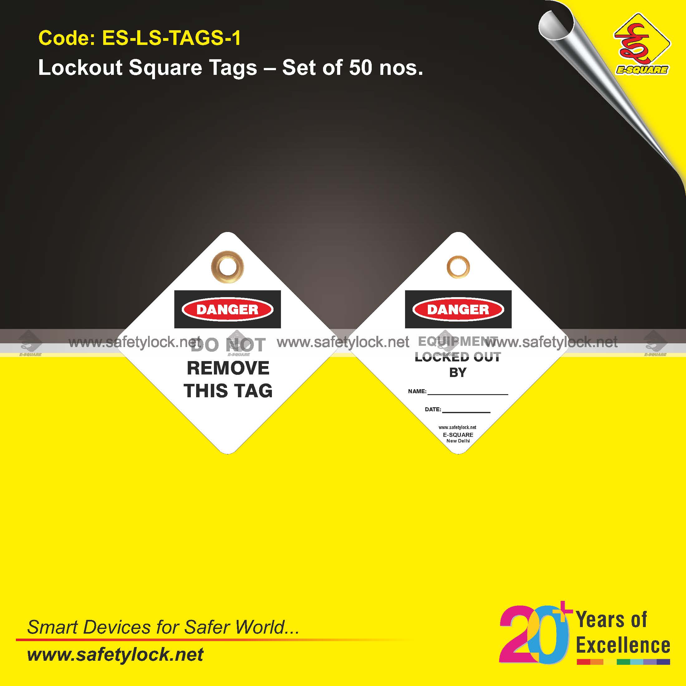 E-Square small size lockout tags