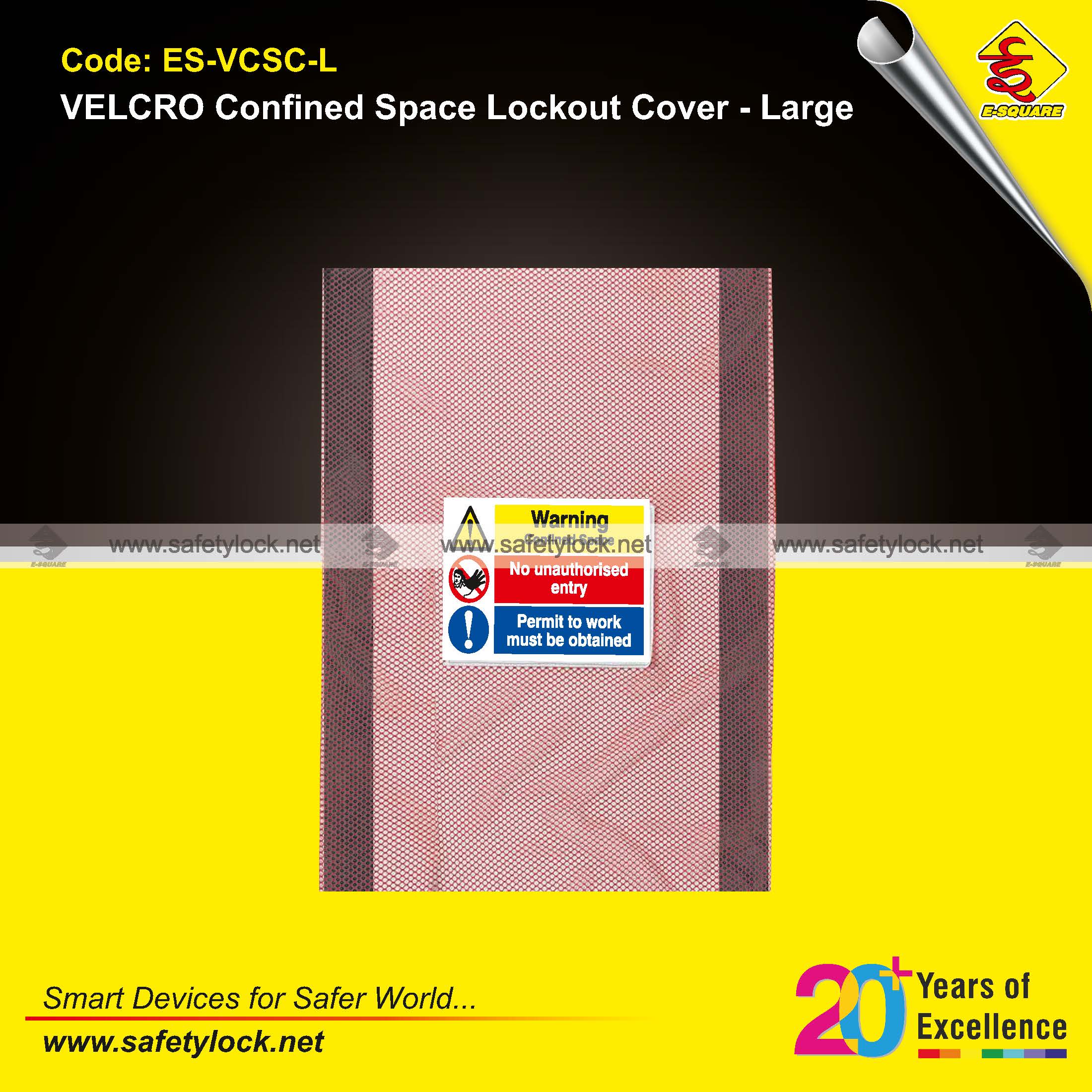 E-Square velcro confined space cover for confined safety