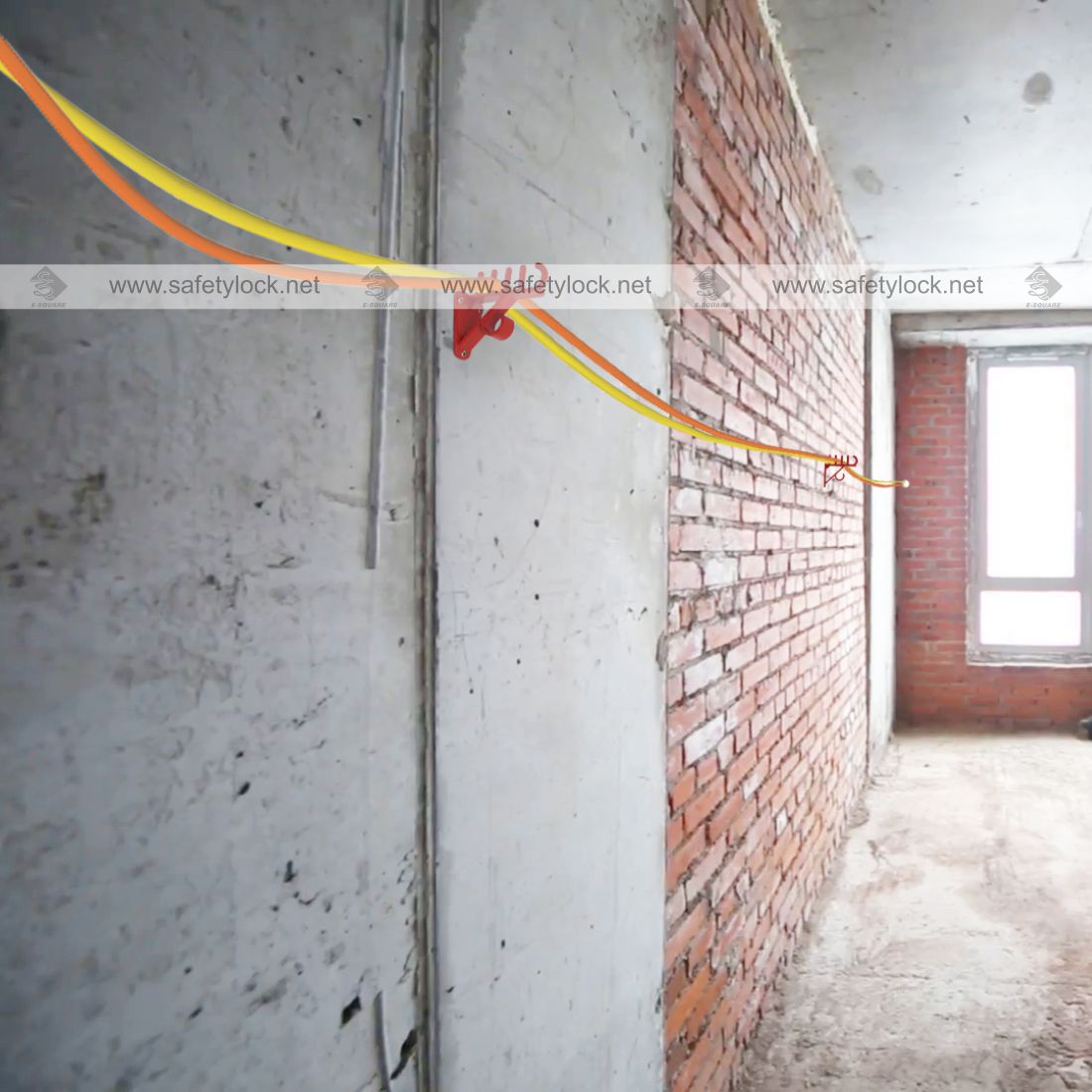 E-Square wall wire holder for cable management