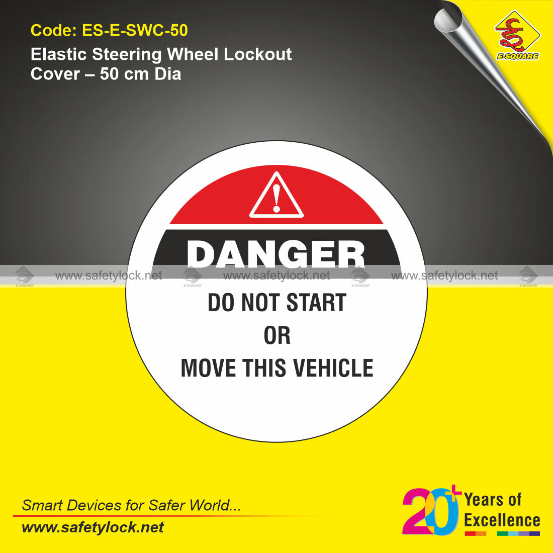 elastic steering wheel lockout cover for vehicle