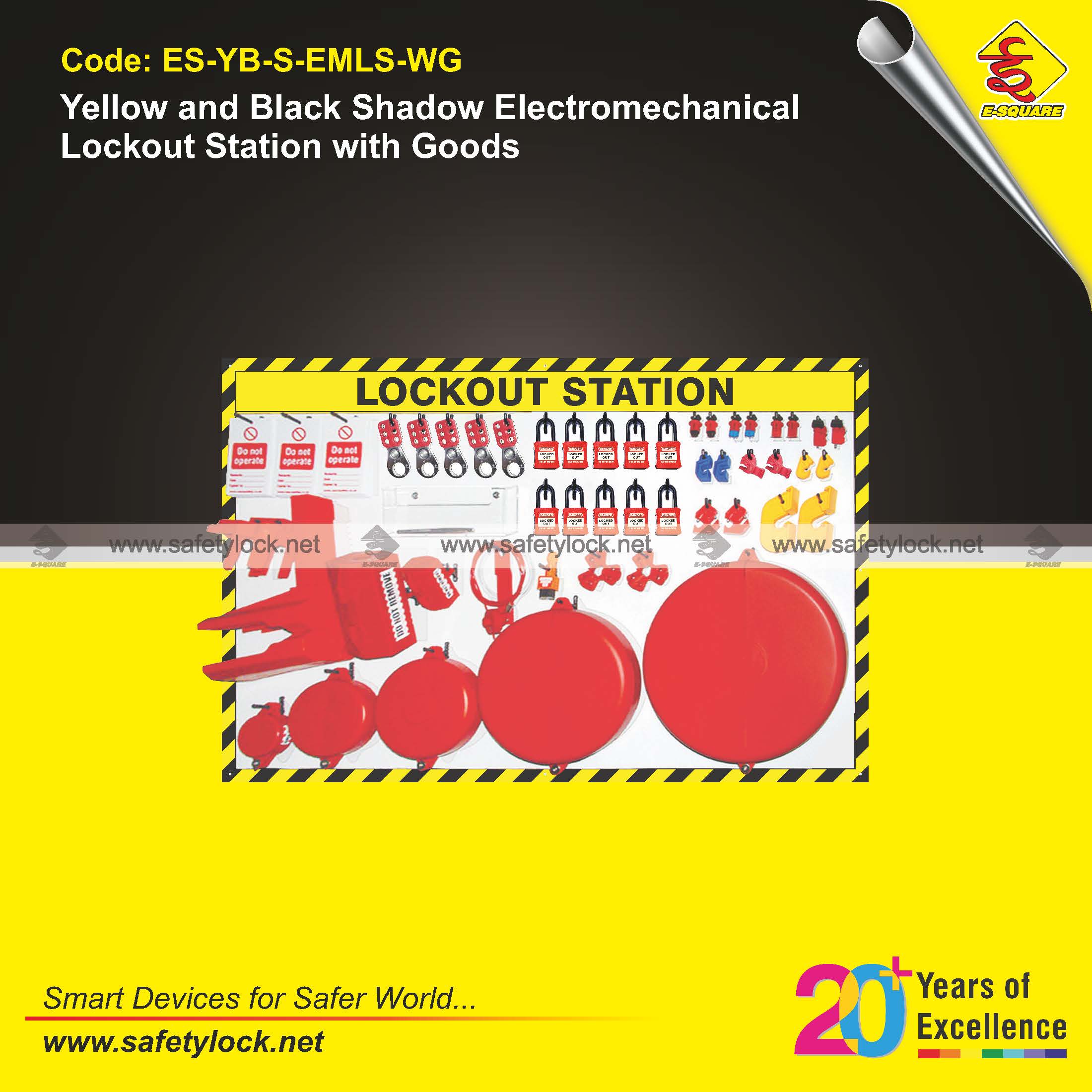 electromechanical shadow lockout station with goods
