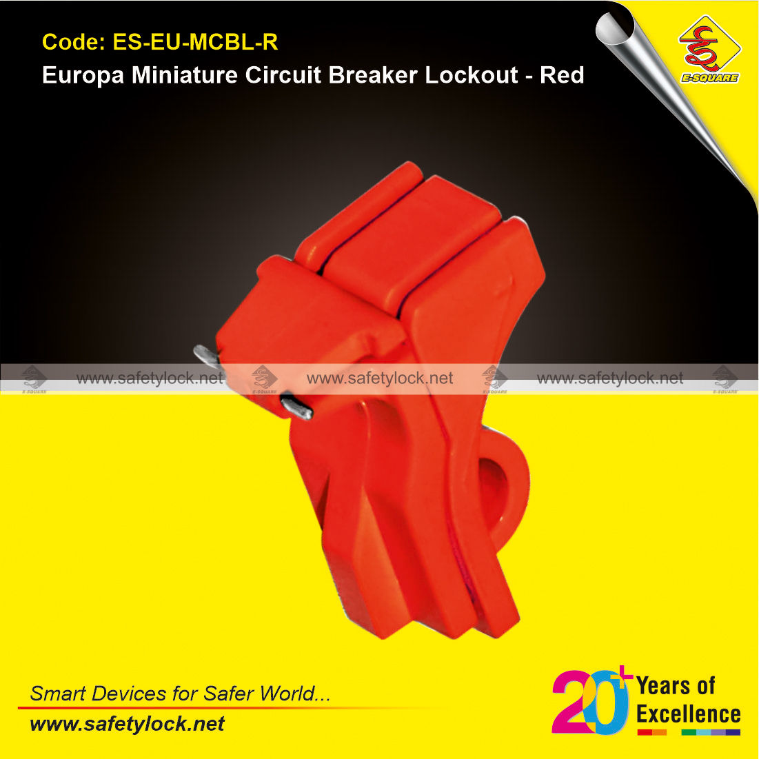 europa miniature circuit breaker lockout device red