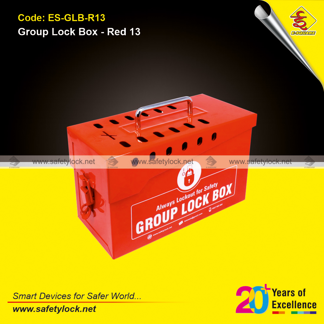 group lockout box for 13 padlocks