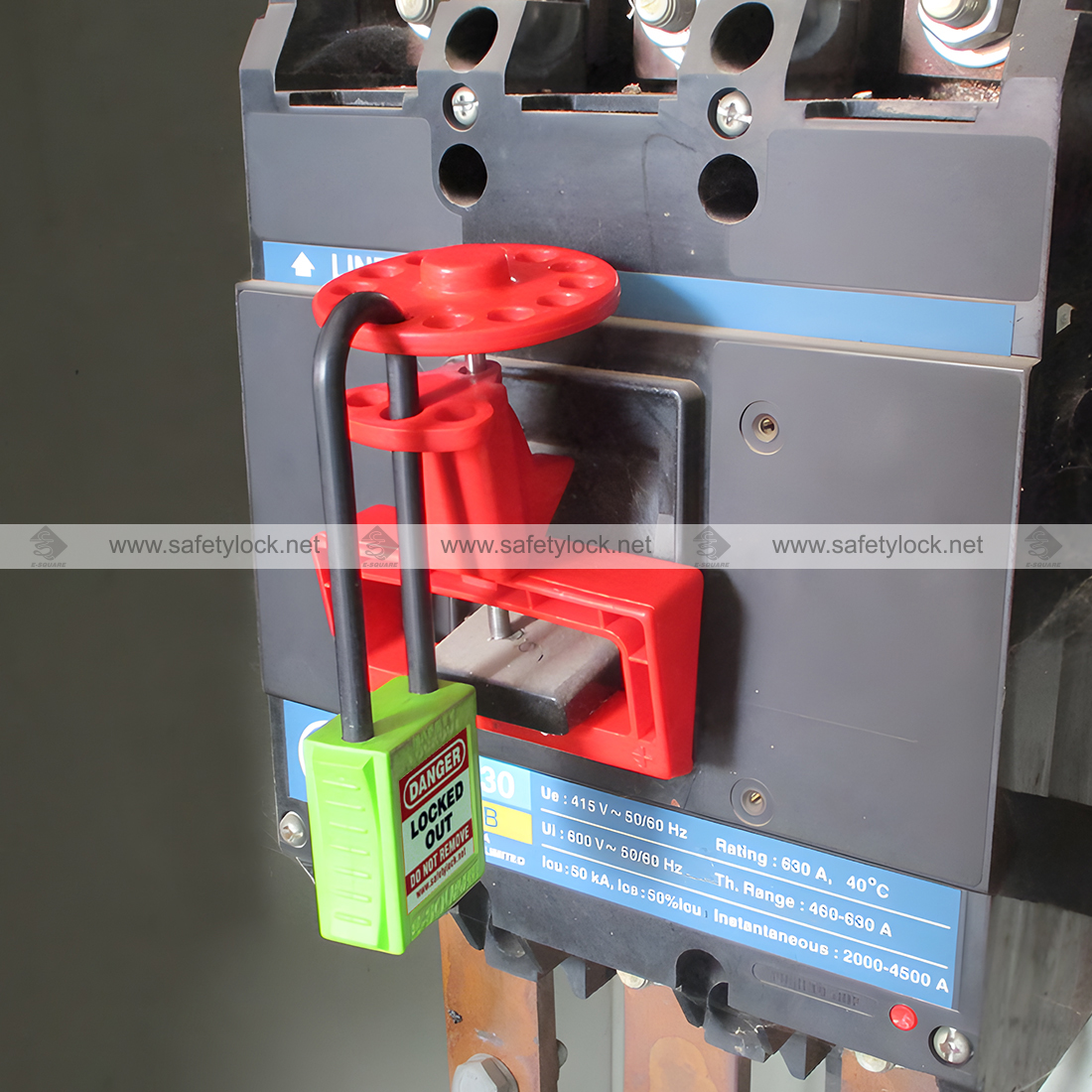 large circuit breaker lockout device with round handle