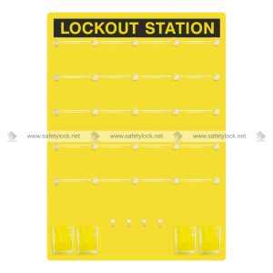 large Open Lockout Stations - Side View for 100 Locks