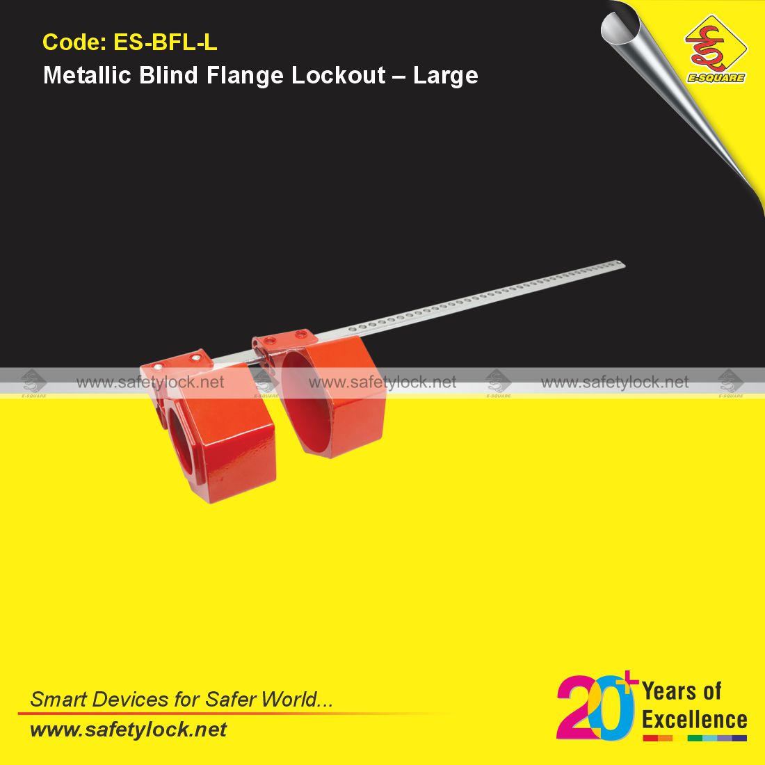 large size blind flange lockout tagout device