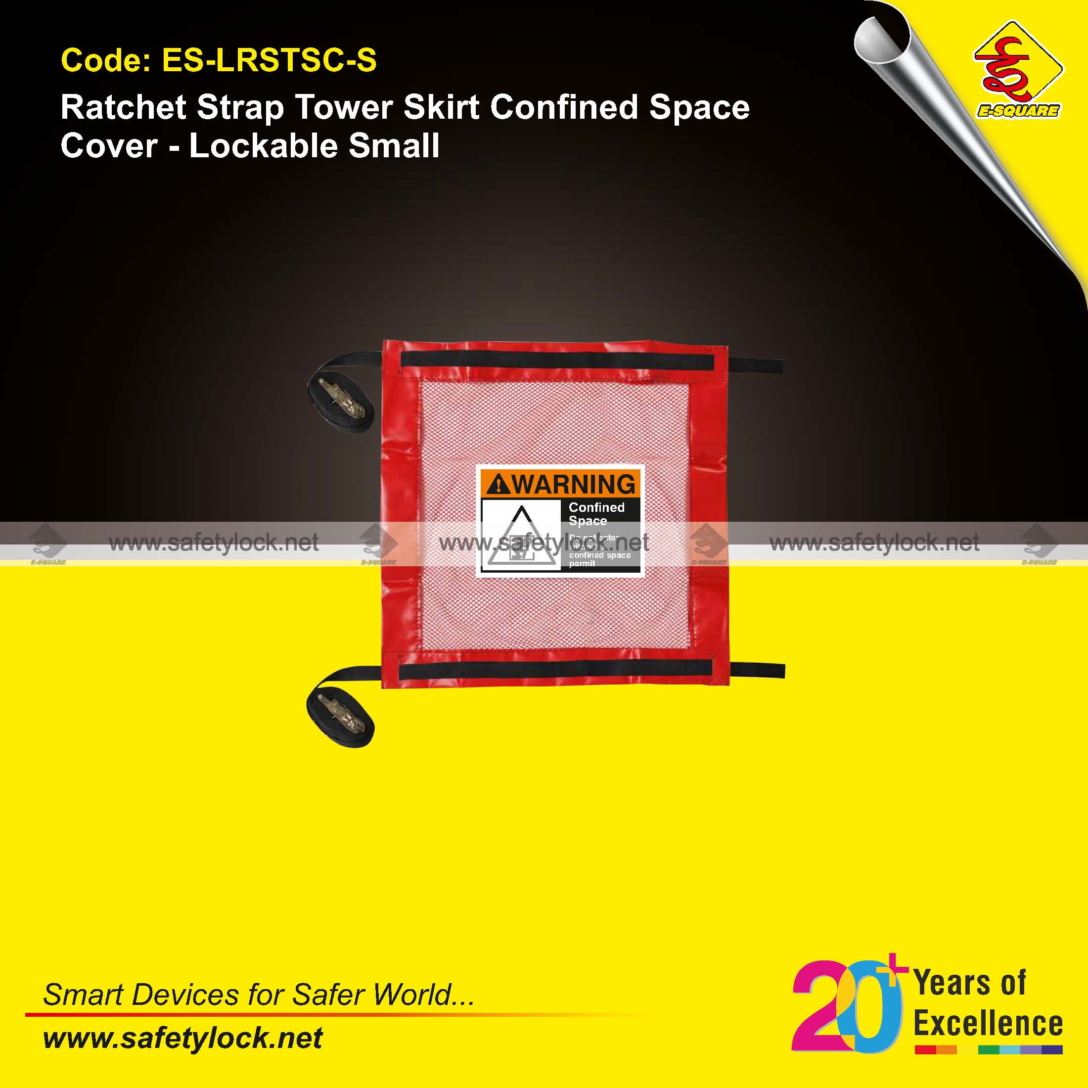 lockable ratchet strap for tower skirt