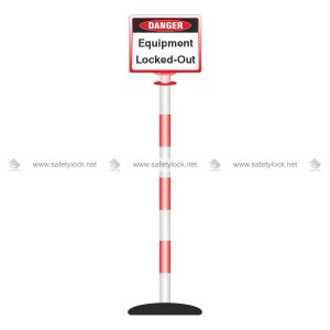 Lockout Barricading System - 1 Pole and 1 Sign