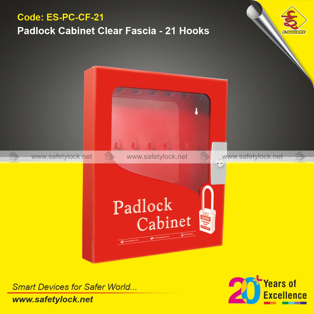 lockout padlock cabinet clear fascia for 21 locks